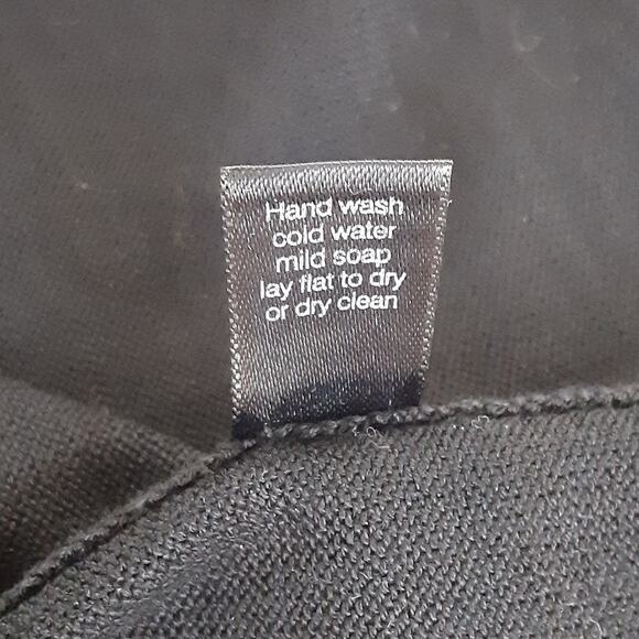 Peruvian Connection Pima Cotton Black Stretch Knit Sweater Midi Dress Womens M - Picture 14 of 14